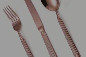 Noleggio Posateria Oro Rosa - mod. Rose